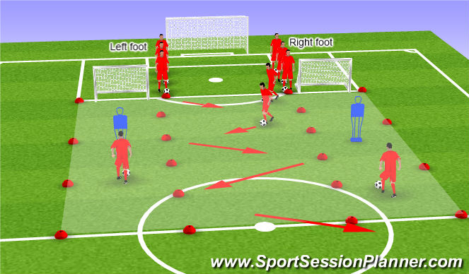 Fútbol Ejercicio del Plan de Sesiones (Color): Screen 1