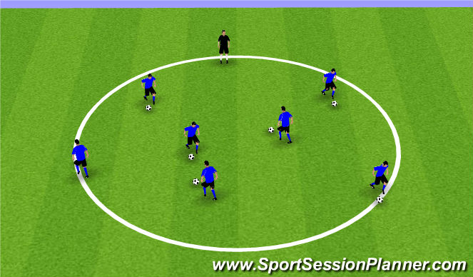 Football/Soccer Session Plan Drill (Colour): Technical Warm Up