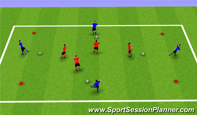 Football/Soccer Session Plan Drill (Colour): Technical- Passing & Receiving
