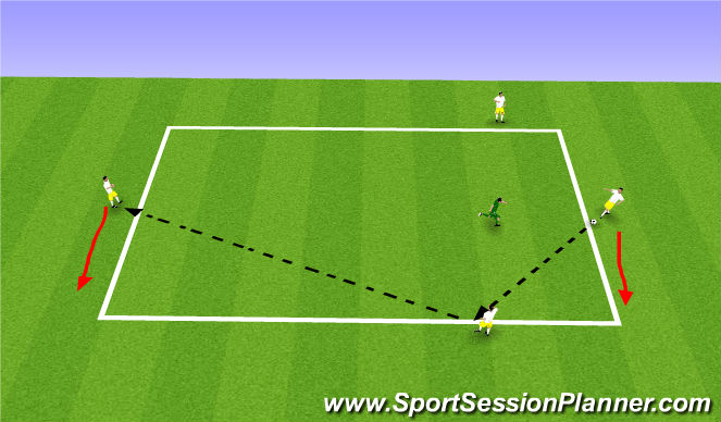 Football/Soccer Session Plan Drill (Colour): 4v1 Rondo