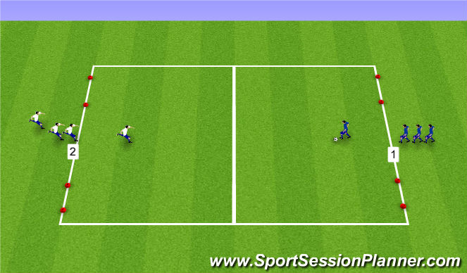 Football/Soccer Session Plan Drill (Colour): Main activity 2