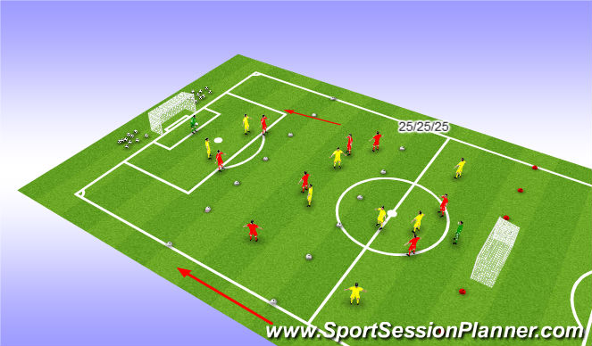Football/Soccer Session Plan Drill (Colour): SSG: 8v8
