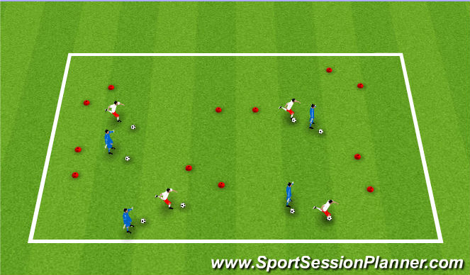 Football/Soccer Session Plan Drill (Colour): Knock Knock