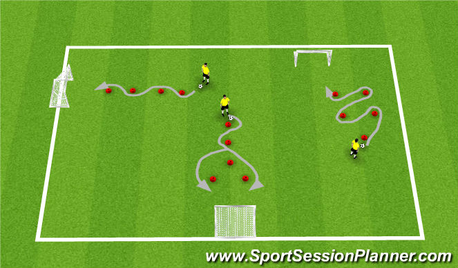 Football/Soccer Session Plan Drill (Colour): Shooting