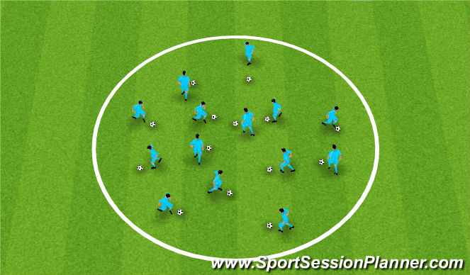 Football/Soccer Session Plan Drill (Colour): Warm Up