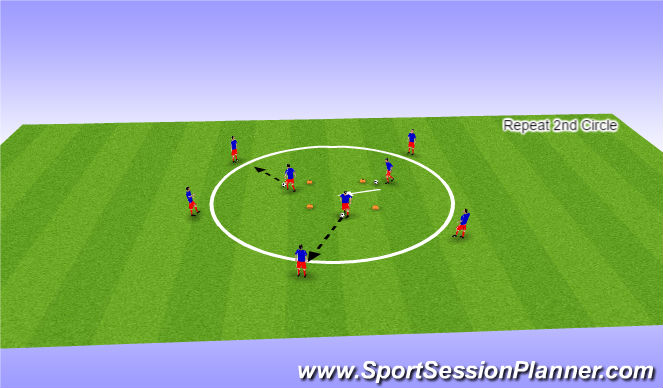 Football/Soccer Session Plan Drill (Colour): Warm up