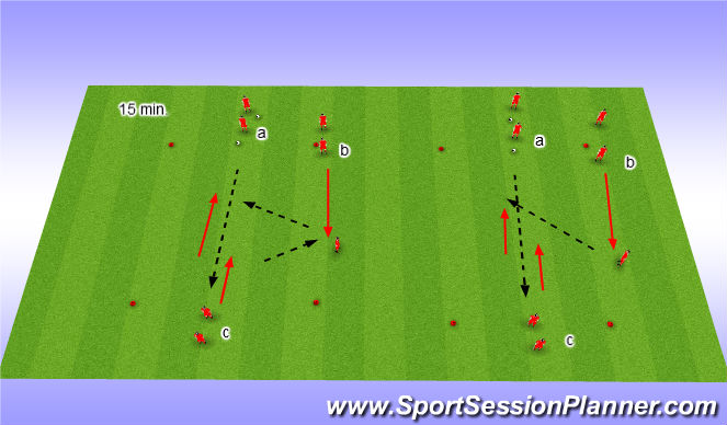 Football/Soccer Session Plan Drill (Colour): Passing and Receiving