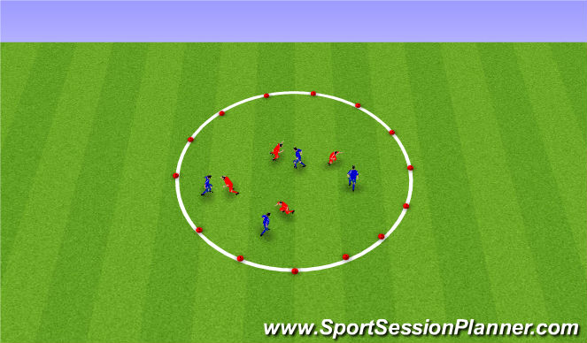 Football/Soccer Session Plan Drill (Colour): Warm up B