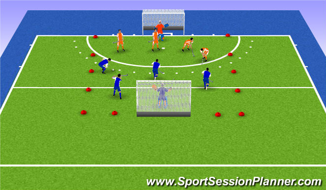 Hockey Session Plan Drill (Colour): Screen 1