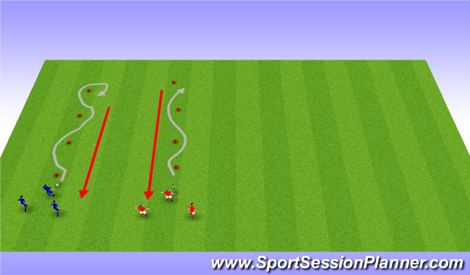 Football/Soccer Session Plan Drill (Colour): Technical Warm Up