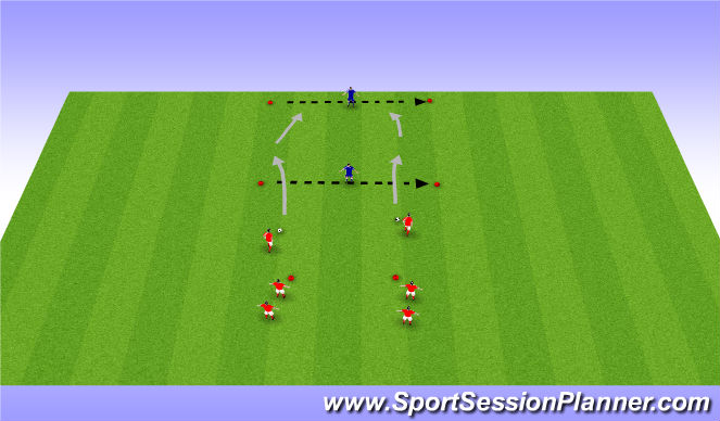 Football/Soccer Session Plan Drill (Colour): Dribbling Jail Game