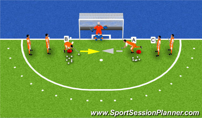 Hockey Session Plan Drill (Colour): Screen 1