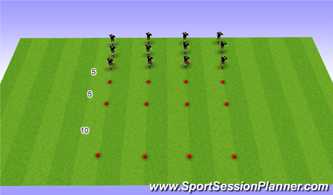 Football/Soccer Session Plan Drill (Colour): Dynamic Stretch/Locomotion