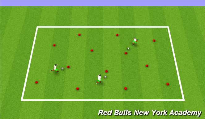 Football/Soccer Session Plan Drill (Colour): Ball Mastery