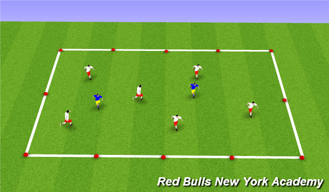 Football/Soccer Session Plan Drill (Colour): Tag Game