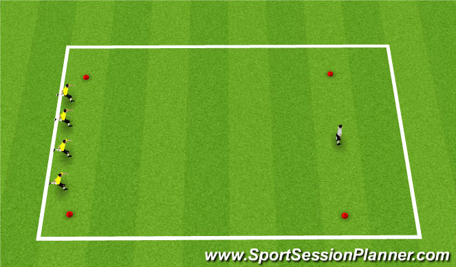 Football/Soccer Session Plan Drill (Colour): What Time is it Mr. Wolf