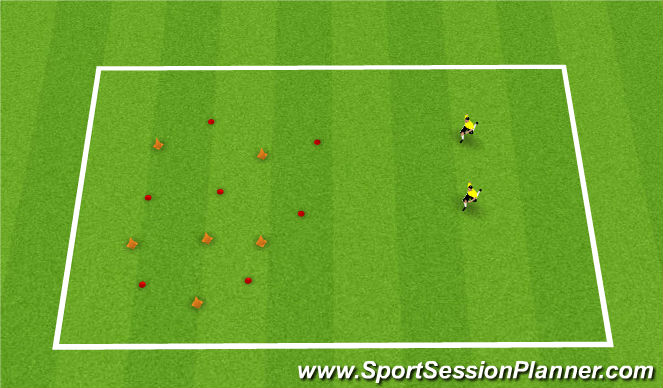 Football/Soccer Session Plan Drill (Colour): Mountians and vallies