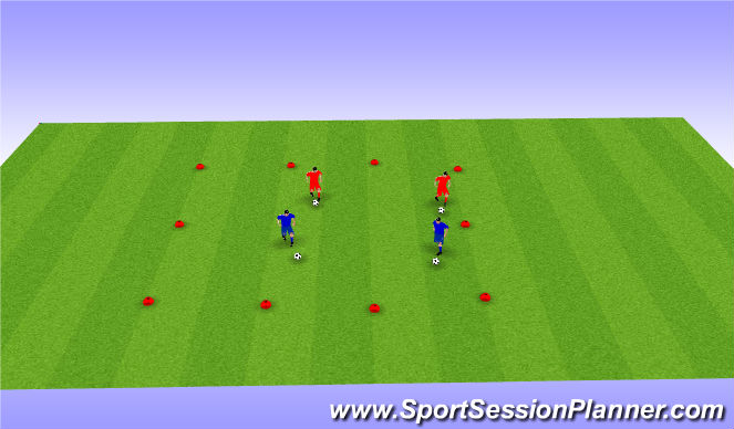Football/Soccer Session Plan Drill (Colour): warm up/Technical