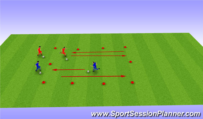 Football/Soccer Session Plan Drill (Colour): Dribbling Skills