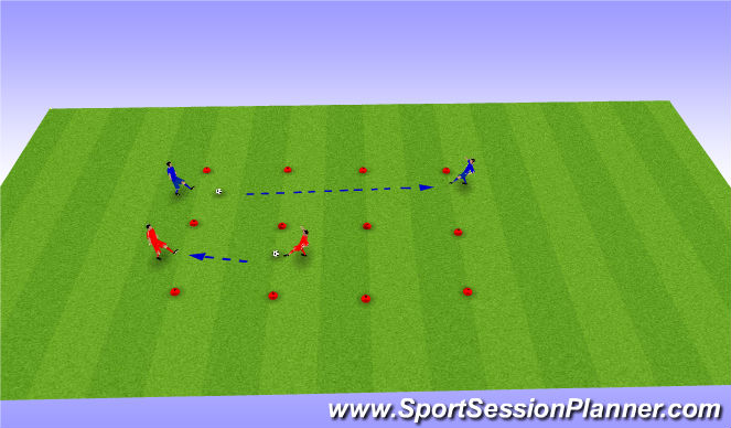 Football/Soccer Session Plan Drill (Colour): Passing