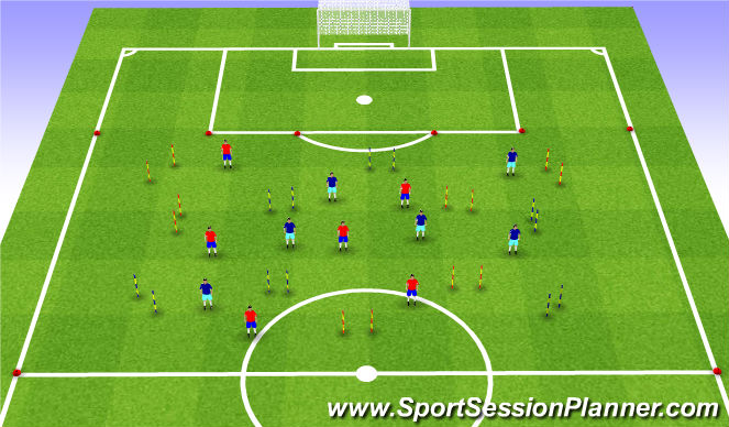 Football/Soccer Session Plan Drill (Colour): Game of Parma