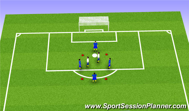 Football/Soccer Session Plan Drill (Colour): 4 v 2 rondo