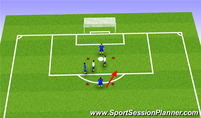 Football/Soccer Session Plan Drill (Colour): 3 v 2 rondo