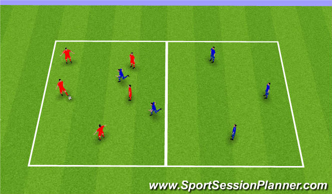 Football/Soccer Session Plan Drill (Colour): Small Possession Box
