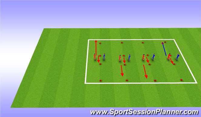 Football/Soccer Session Plan Drill (Colour): MIRROR DRILL
