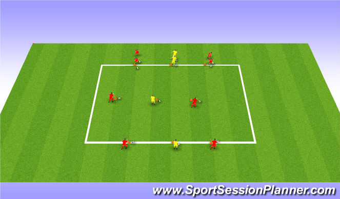 Football/Soccer Session Plan Drill (Colour): Running with ball