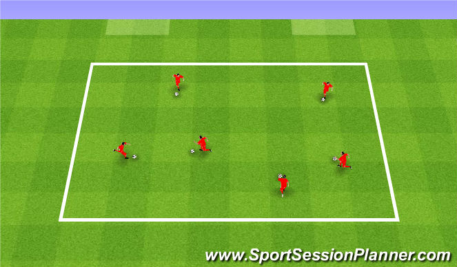 Futsal Session Plan Drill (Colour): Ball Mastery