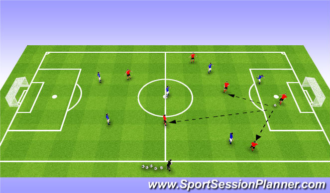 Football/Soccer Session Plan Drill (Colour): Conditioning Game