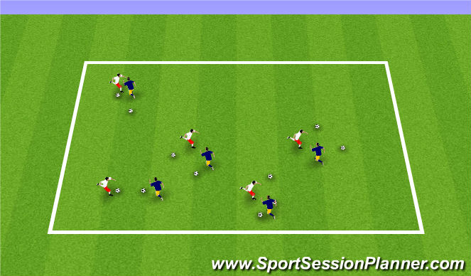 Football/Soccer Session Plan Drill (Colour): Warm-up