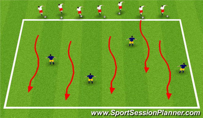 Football/Soccer Session Plan Drill (Colour): Octopus