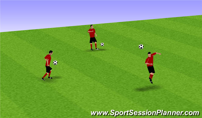 Football/Soccer Session Plan Drill (Colour): Juggling