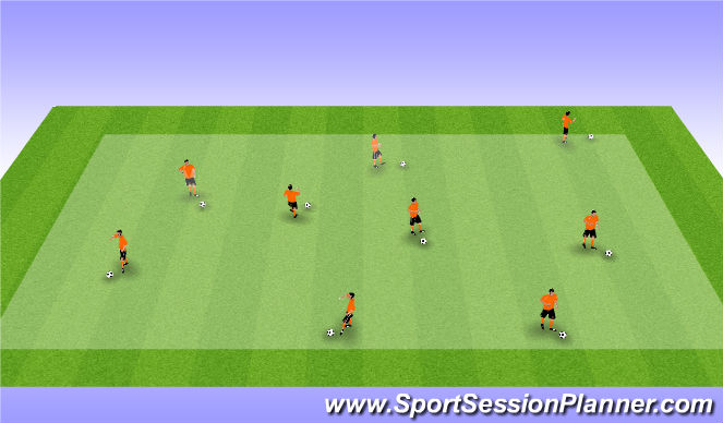 Football/Soccer Session Plan Drill (Colour): Warm Up