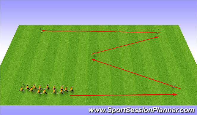 Football/Soccer Session Plan Drill (Colour): Warm up