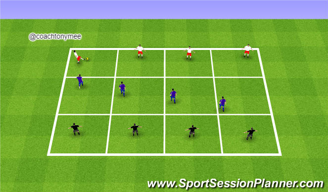 Football/Soccer Session Plan Drill (Colour): Animation 1