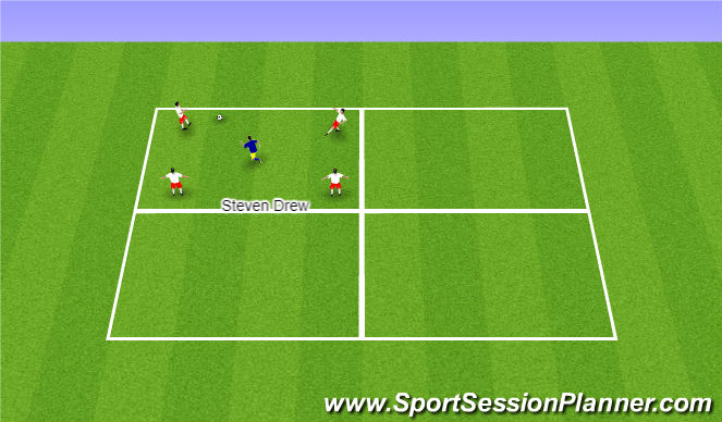 Football/Soccer Session Plan Drill (Colour): Warm up