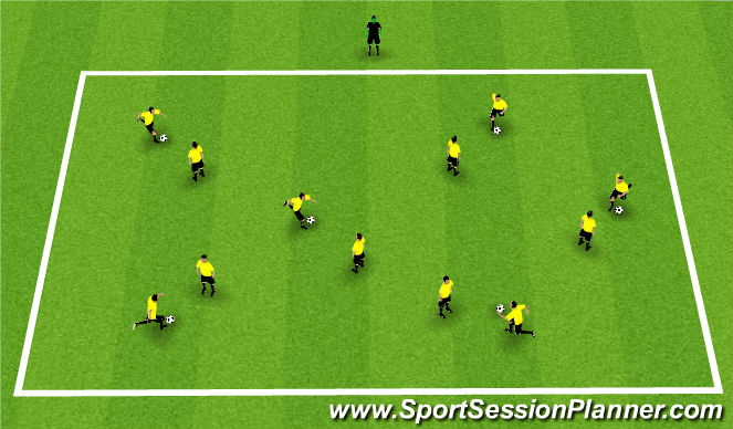 Football/Soccer Session Plan Drill (Colour): Shadow Defending
