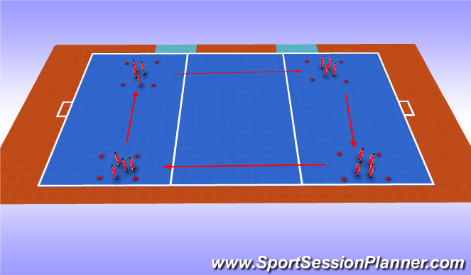 Futsal Session Plan Drill (Colour): Rock Paper Scissors Blitz