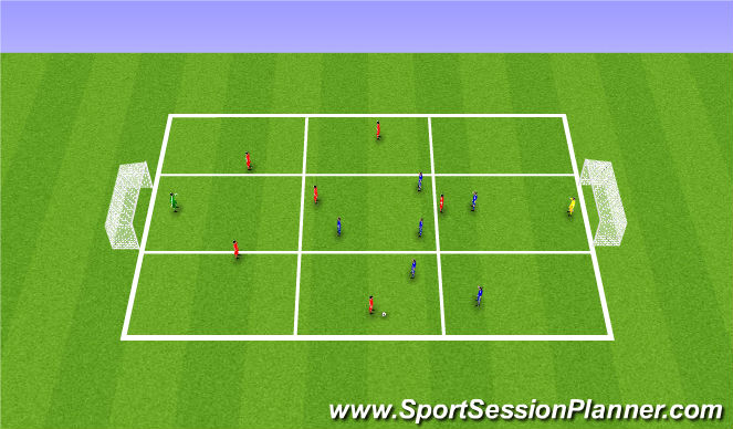 Football/Soccer Session Plan Drill (Colour): Training Game