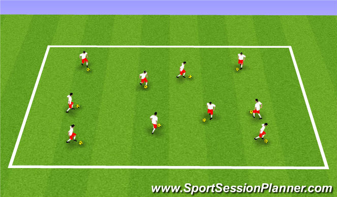 Football/Soccer Session Plan Drill (Colour): Phase 1