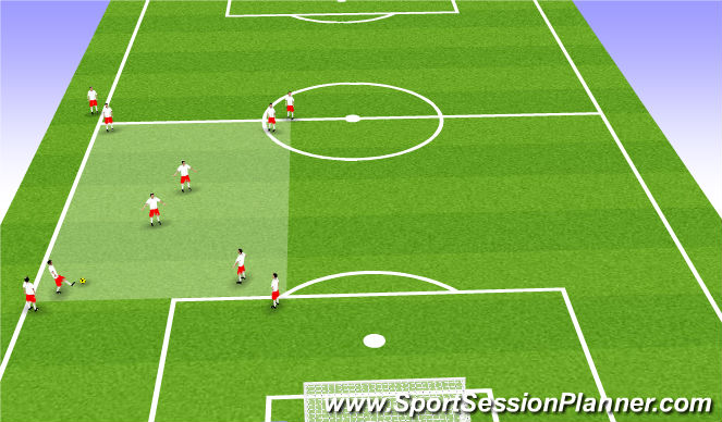 Football/Soccer Session Plan Drill (Colour): Phase 4