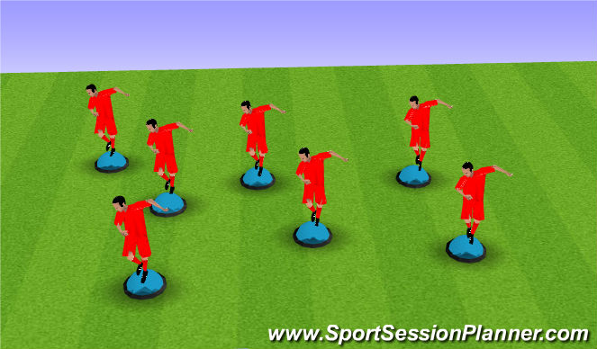Football/Soccer Session Plan Drill (Colour): Proprioception