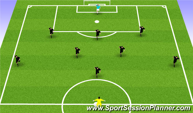 Football/Soccer Session Plan Drill (Colour): Shadow play (3-4-1-2) Building