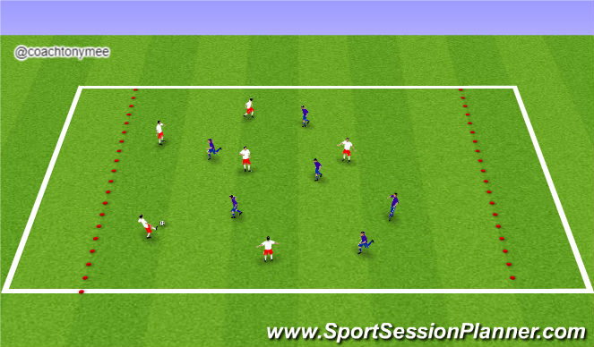 Football/Soccer Session Plan Drill (Colour): Animation 2