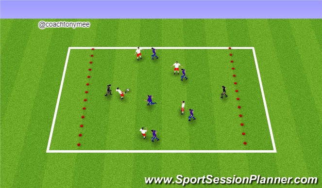 Football/Soccer Session Plan Drill (Colour): Animation 3
