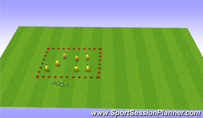 Football/Soccer Session Plan Drill (Colour): Warm-up