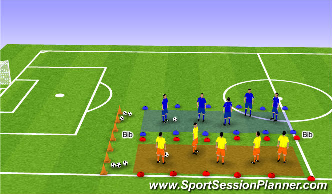 Football/Soccer Session Plan Drill (Colour): Drill 2